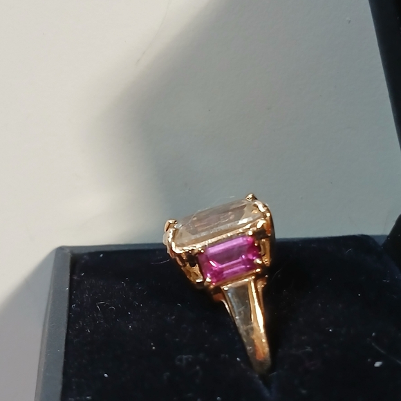 🌟14k Yellow Gold Beryl & Pink Tourmaline Ring🌟 - Picture 5 of 16
